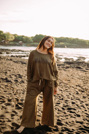 OVERSIZED SWEATER WAHINE - AVOCADO