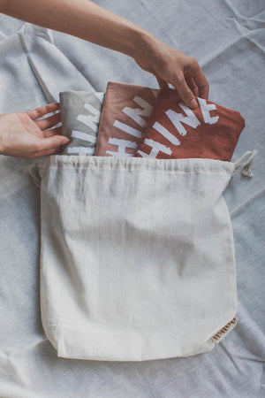 DOLKII X ECOMAMA MADE REUSEABLE DRAWSTRING POUCH