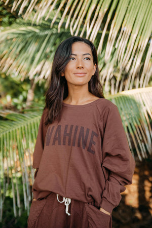 OVERSIZED SWEATER WAHINE - CACAO