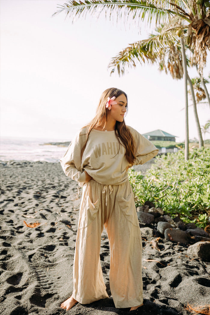 OVERSIZED SWEATER WAHINE - SAND