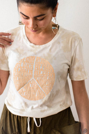 TEE PEACE ALOHA - SAND TIE DYE