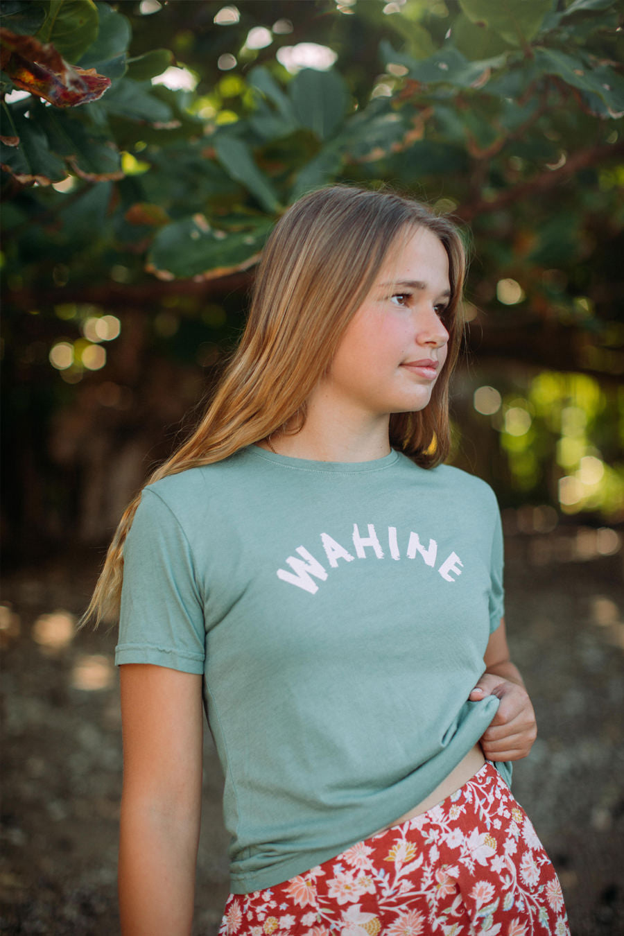 YOUTH TEE WAHINE - ALOE