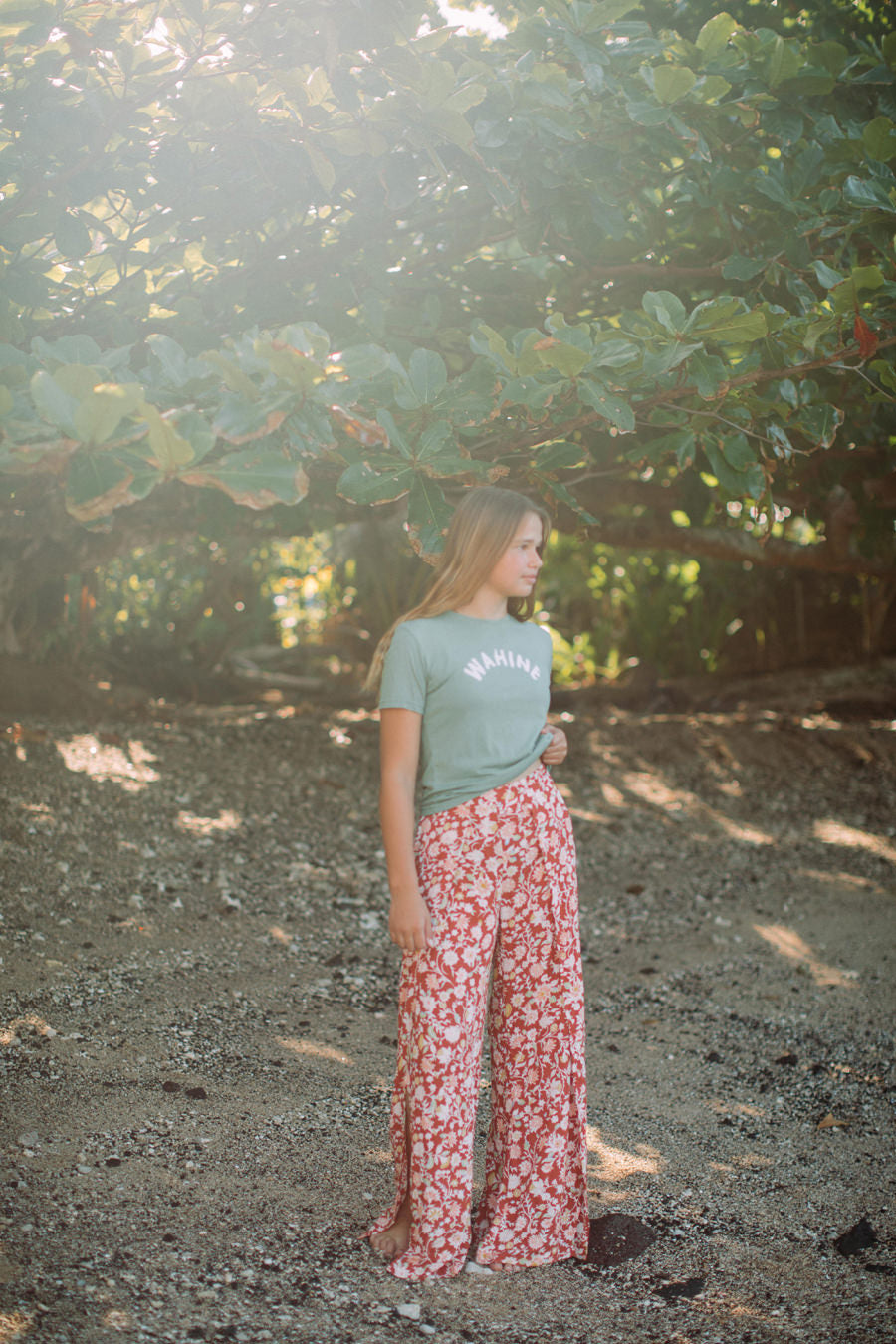 YOUTH TEE WAHINE - ALOE