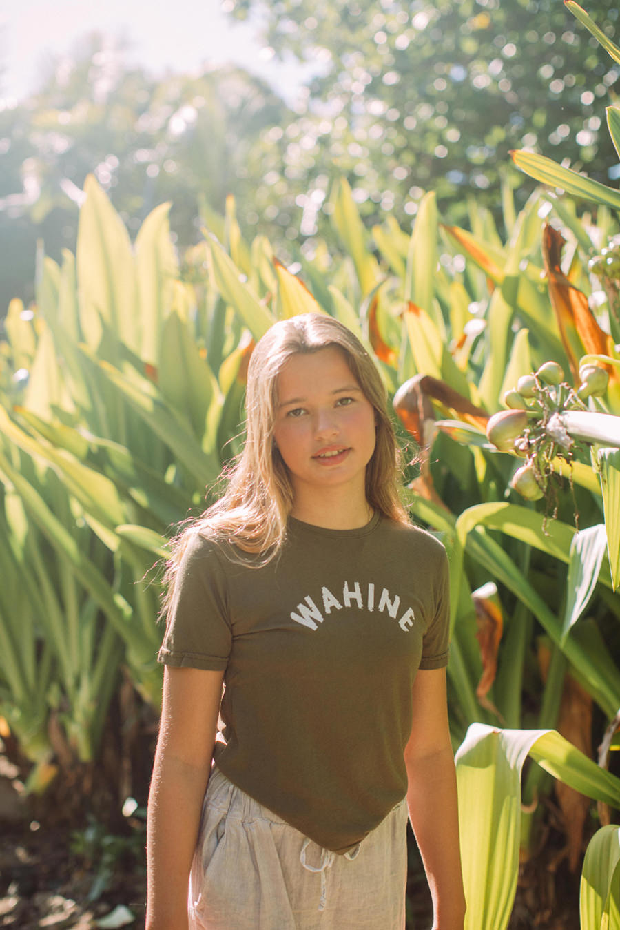 YOUTH TEE WAHINE - AVOCADO