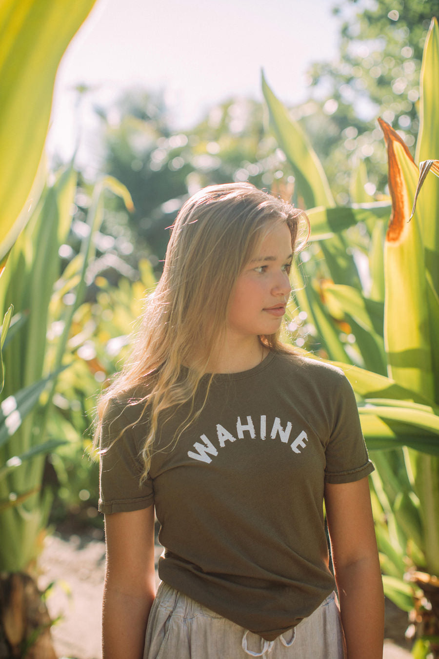 YOUTH TEE WAHINE - AVOCADO