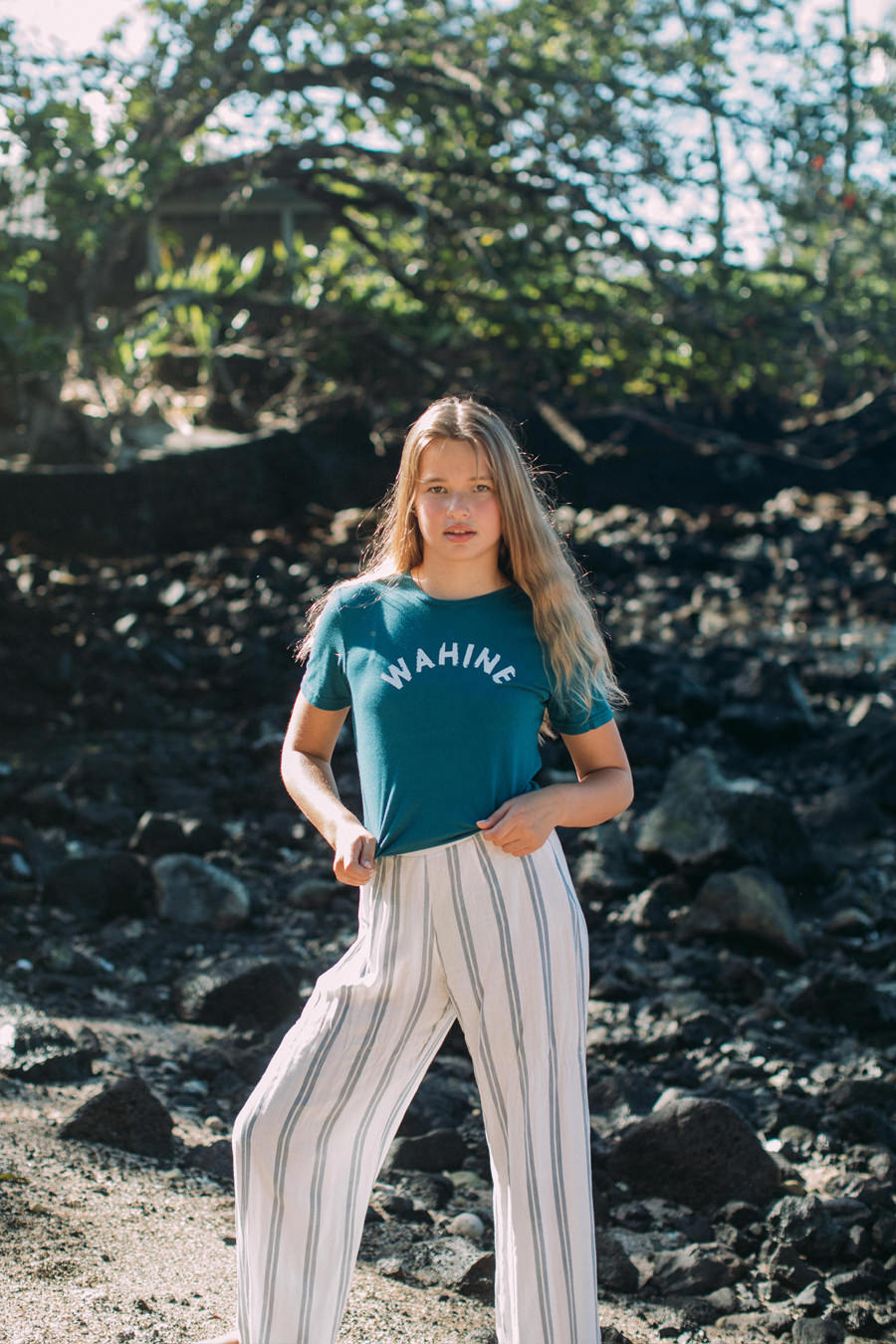 YOUTH TEE WAHINE - BLUE HAWAI'I